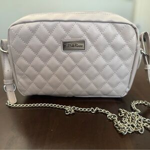 Bella Russo Blush Pink Quilted Crossbody Purse Chain Strap Camera Bag